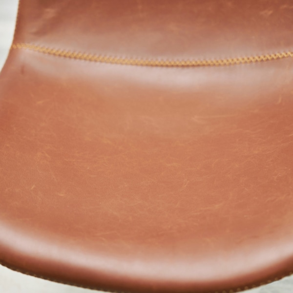 萩原 キャスター付き昇降チェア 丸型　ブラウン LC-4497BR 1台（ご注文単位1台）【直送品】