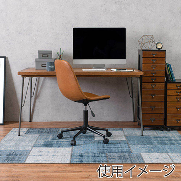 萩原 キャスター付き昇降チェア 丸型 キャメル LC-4497CA 1台(ご注文単位1台)【直送品】