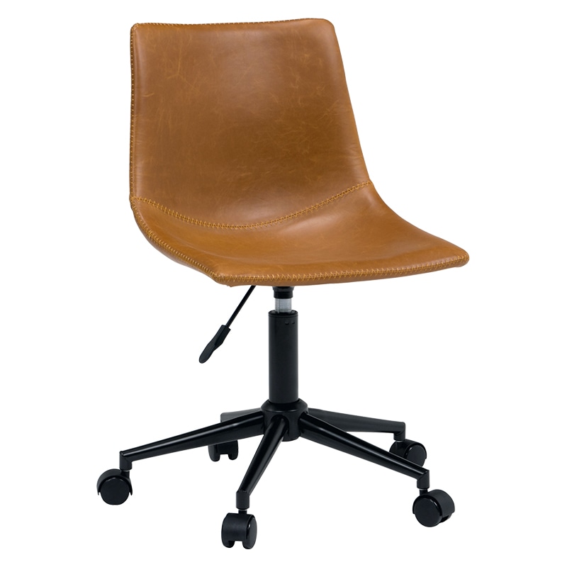 萩原 キャスター付き昇降チェア 角型 キャメル LC-4498CA 1台(ご注文単位1台)【直送品】