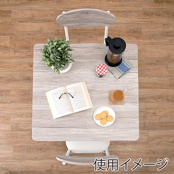 萩原 ダイニング3点セット ホワイト LDS-4743WH 1セット(ご注文単位1セット)【直送品】