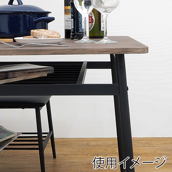 萩原 ダイニング4点セット ブラック LDS-4744BK 1セット(ご注文単位1セット)【直送品】