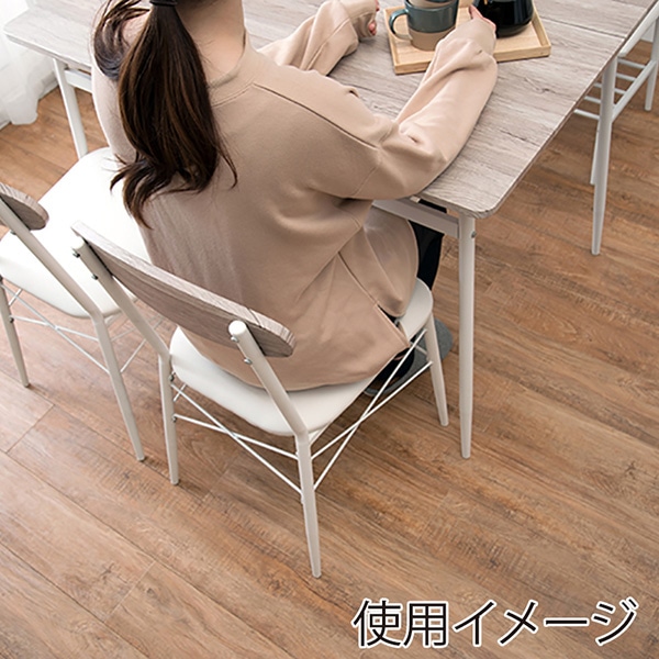 萩原 ダイニング4点セット ホワイト LDS-4744WH 1セット(ご注文単位1セット)【直送品】