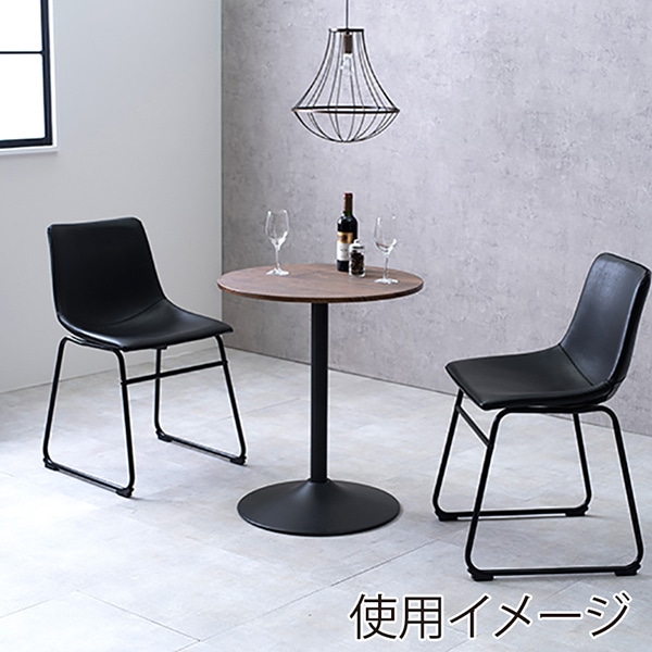 萩原 カフェテーブル 丸型 幅60cm ブラウン LT-4918BR 1台(ご注文単位1台)【直送品】