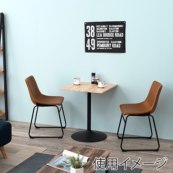 萩原 カフェテーブル 角型 幅60cm ナチュラル LT-4919NA 1台(ご注文単位1台)【直送品】