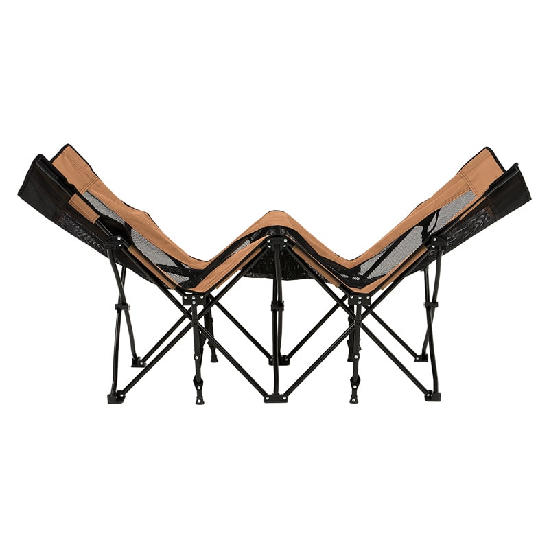 萩原 折りたたみアウトドアベッド ブラウン LOB-4439BR 1台(ご注文単位1台)【直送品】