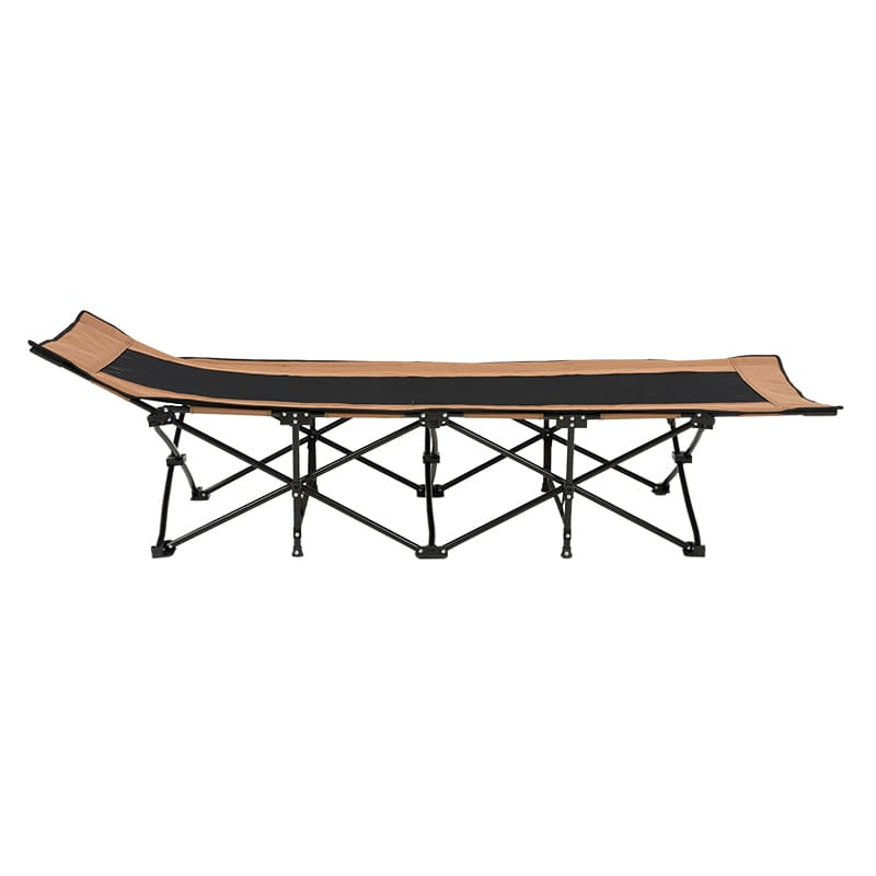 萩原 折りたたみアウトドアベッド ブラウン LOB-4439BR 1台(ご注文単位1台)【直送品】