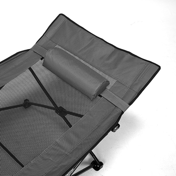 萩原 折りたたみアウトドアベッド グレー LOB-4439GY 1台(ご注文単位1台)【直送品】
