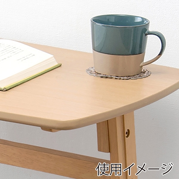 萩原 昇降テーブル　幅65cm ナチュラル VT-7973NA 1台（ご注文単位1台）【直送品】