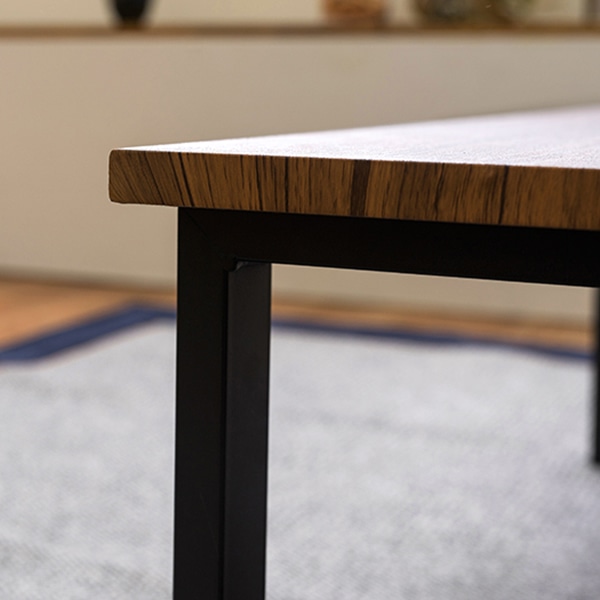 萩原 ローテーブル　幅90cm　四角脚 ブラウン LT-4394BR 1台（ご注文単位1台）【直送品】