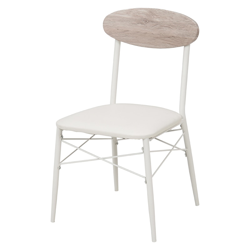 萩原 ダイニングチェアー ホワイト LC-4978WH 1台(ご注文単位2台)【直送品】