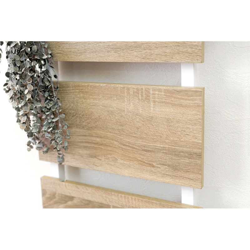 萩原 突っ張り式ウォールラック 幅40cm ナチュラル×ホワイト KTR-3146NW 1台(ご注文単位1台)【直送品】