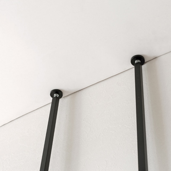 萩原 突っ張り式ウォールラック 幅40cm ブラウン×ブラック KTR-3146BB 1台(ご注文単位1台)【直送品】