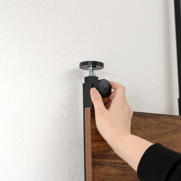 萩原 突っ張り式ウォールラック 幅40cm ブラウン×ブラック KTR-3146BB 1台(ご注文単位1台)【直送品】