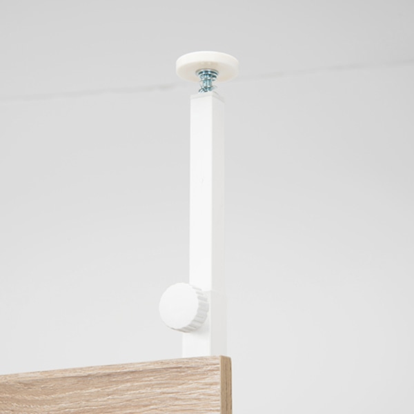 萩原 突っ張り式ウォールラック 幅60cm ナチュラル×ホワイト KTR-3147NW 1台(ご注文単位1台)【直送品】