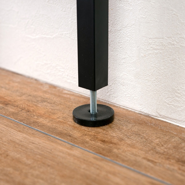 萩原 突っ張り式ウォールラック 幅80cm ブラウン×ブラック KTR-3148BB 1台(ご注文単位1台)【直送品】