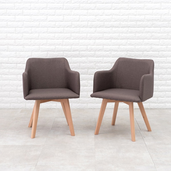 萩原 ダイニングチェア 肘付きタイプ ブラウン BC-8623BR 1台(ご注文単位2台)【直送品】