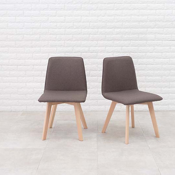 萩原 ダイニングチェア 肘無しタイプ ブラウン BC-8622BR 1台(ご注文単位2台)【直送品】