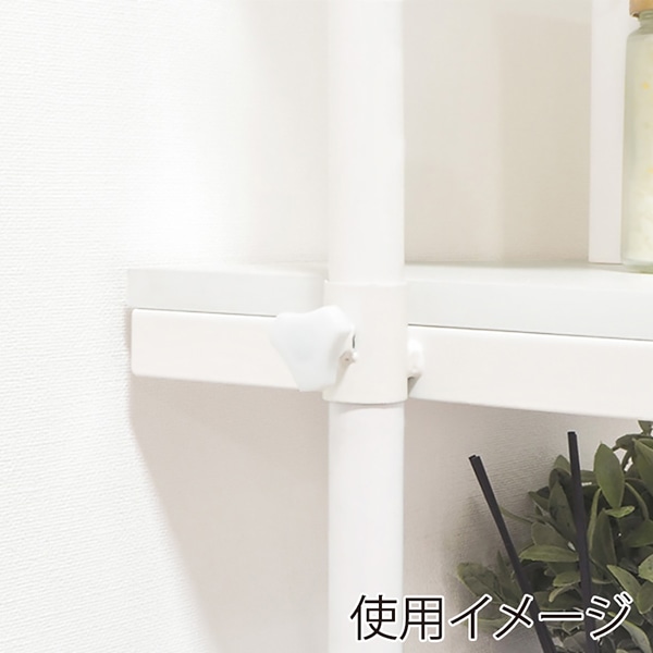 萩原 突っ張りハンガーラック 幅90cm ホワイト×ホワイト KTR-3152SW 1台(ご注文単位1台)【直送品】