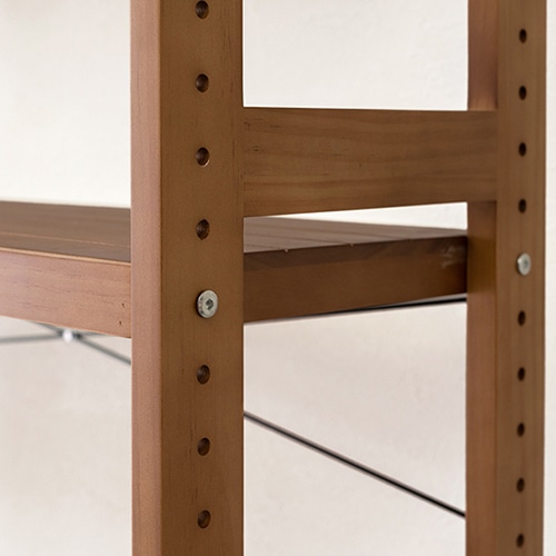 萩原 木製ラック 幅40cm 4段 ライトブラウン MCC-6037LBR 1台(ご注文単位1台)【直送品】