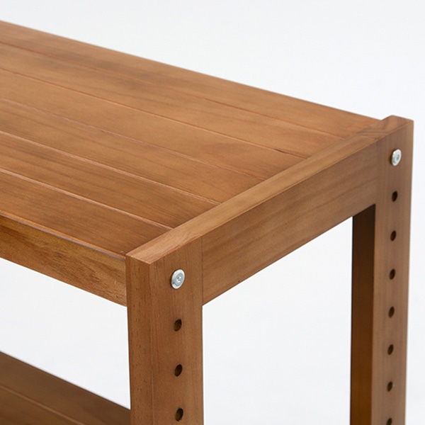 萩原 木製ラック 幅40cm 5段 ライトブラウン MCC-6038LBR 1台(ご注文単位1台)【直送品】