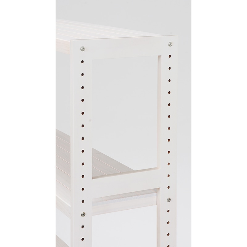 萩原 木製ラック 幅40cm 5段 ホワイトウォッシュ MCC-6038WS 1台(ご注文単位1台)【直送品】