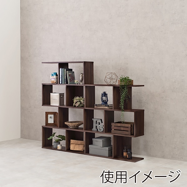 萩原 オープンラック 幅59cm 3段 ブラウン RCC-1004BR 1台(ご注文単位1台)【直送品】