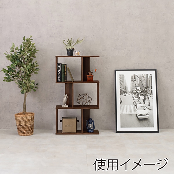 萩原 オープンラック 幅59cm 3段 ブラウン RCC-1004BR 1台(ご注文単位1台)【直送品】