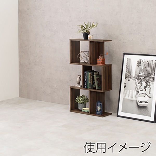 萩原 オープンラック 幅59cm 3段 ブラウン RCC-1004BR 1台(ご注文単位1台)【直送品】