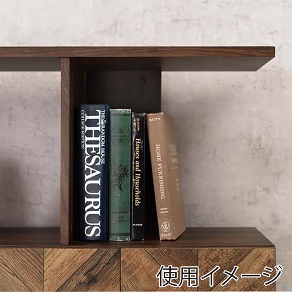 萩原 扉付きオープンラック 幅90cm 4段 ブラウン RCC-1016BR 1台(ご注文単位1台)【直送品】