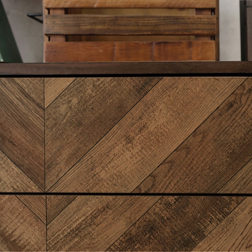 萩原 チェストラック　幅53cm　4段　引出し2杯  RCH-1090BR 1台（ご注文単位1台）【直送品】