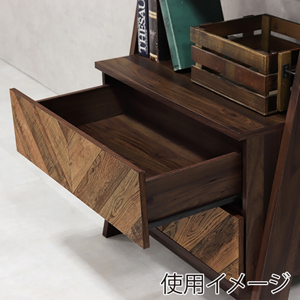 萩原 チェストラック 幅75cm 4段 引出し2杯 RCH-1093BR 1台(ご注文単位1台)【直送品】