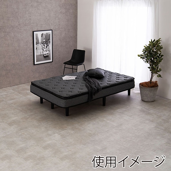 萩原 ポケットコイル マットレスベッド グレー KMB-3108SD-GY 1台(ご注文単位1台)【直送品】