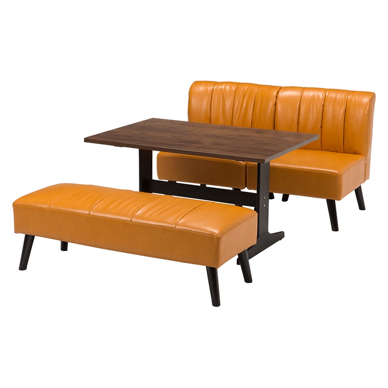 萩原 テリア ダイニング4点セット キャメル VDT-7307ABテリアPCA 1セット(ご注文単位1セット)【直送品】