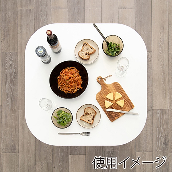 萩原 ダイニングテーブル　幅75cm ホワイト BT-8627WH 1台（ご注文単位1台）【直送品】