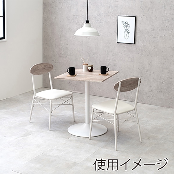 萩原 テーブル&チェア 3点セット 角型テーブル ホワイト LT-4919WH78WH-S 1セット(ご注文単位1セット)【直送品】