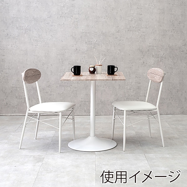 萩原 テーブル&チェア 3点セット 角型テーブル ホワイト LT-4919WH78WH-S 1セット(ご注文単位1セット)【直送品】
