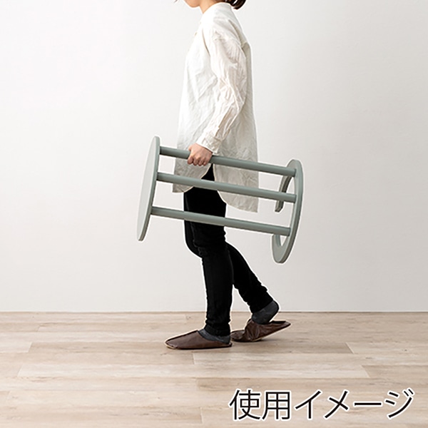 萩原 サイドテーブル 幅40cm ブルーグレー VT-7974BG 1台(ご注文単位1台)【直送品】