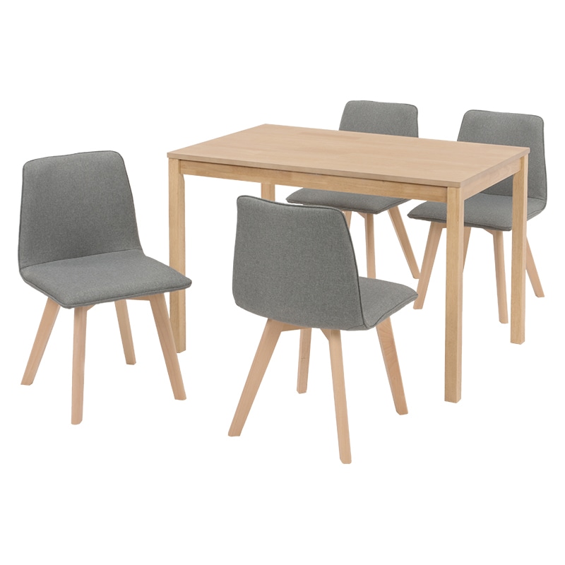 萩原 ダイニング5点セット ナチュラル×グレー SH-8618LNT-GY-5S 1セット(ご注文単位1セット)【直送品】