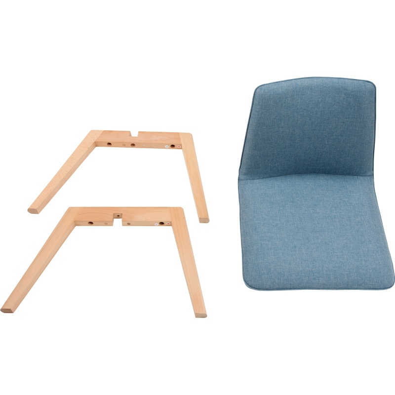 萩原 ダイニング3点セット ナチュラル×ブルー SH-8620LNT-22BL-3S 1セット(ご注文単位1セット)【直送品】