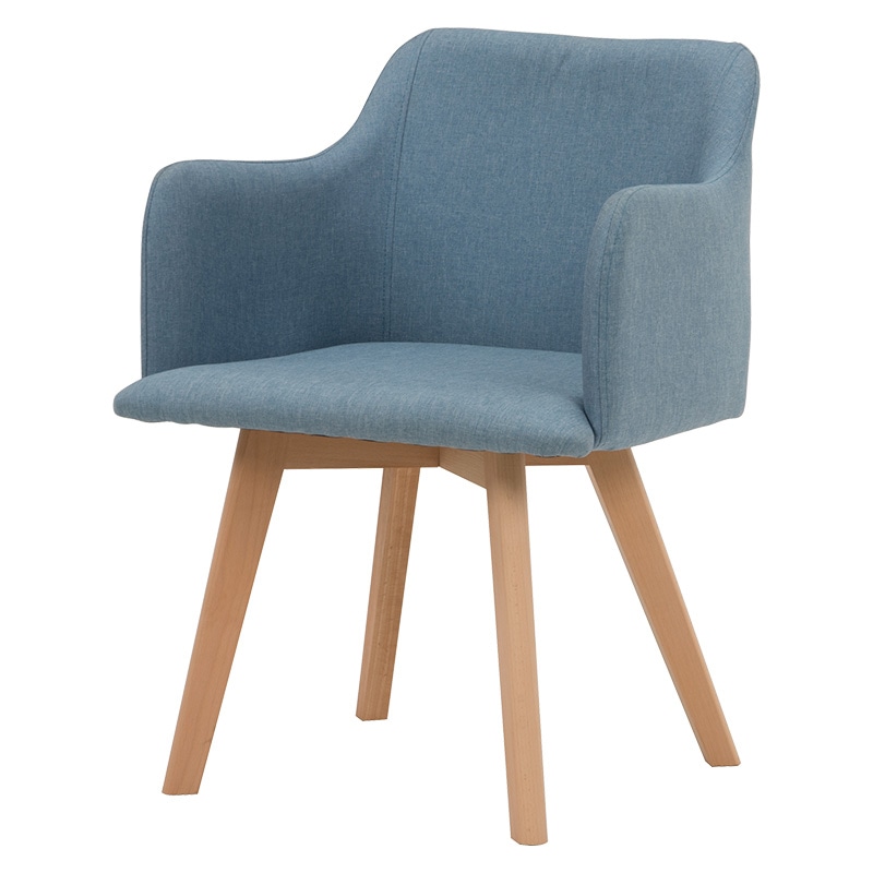 萩原 ダイニング3点セット ナチュラル×ブルー SH-8620LNT-23BL-3S 1セット(ご注文単位1セット)【直送品】