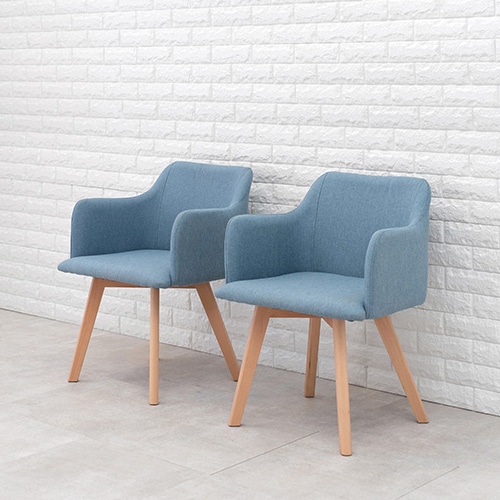 萩原 ダイニング3点セット ナチュラル×ブルー SH-8620LNT-23BL-3S 1セット(ご注文単位1セット)【直送品】