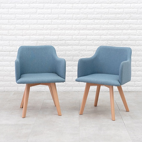 萩原 ダイニング3点セット ナチュラル×ブルー SH-8620LNT-23BL-3S 1セット(ご注文単位1セット)【直送品】