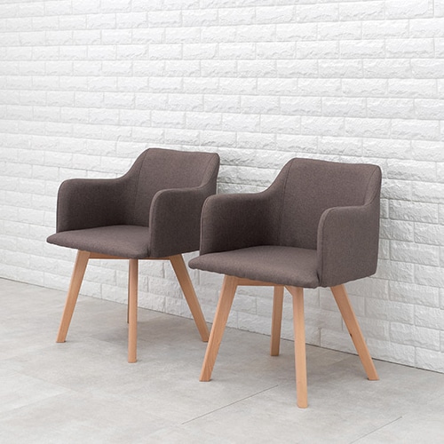 萩原 ダイニング3点セット ナチュラル×ブラウン SH-8620LNT-23BR-3S 1セット(ご注文単位1セット)【直送品】