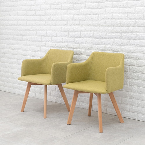 萩原 ダイニング3点セット ナチュラル×グリーン SH-8620LNT-23GR-3S 1セット(ご注文単位1セット)【直送品】