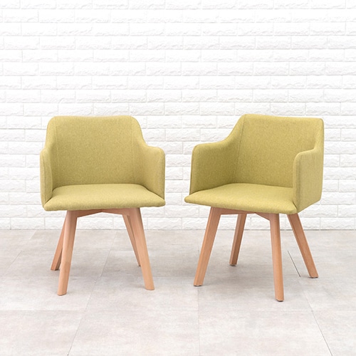 萩原 ダイニング3点セット ナチュラル×グリーン SH-8620LNT-23GR-3S 1セット(ご注文単位1セット)【直送品】