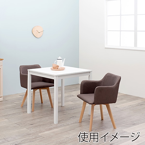 萩原 ダイニング3点セット ホワイト×ブラウン SH-8620WH-23BR-3S 1セット(ご注文単位1セット)【直送品】