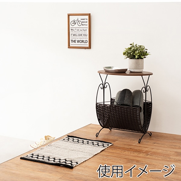 萩原 マガジンラック ダークブラウン RAM-2433DBR 1台(ご注文単位1台)【直送品】