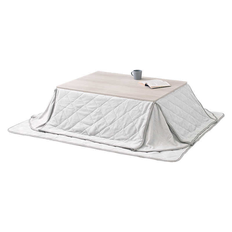 萩原 こたつ+うす掛け布団 3点セット 105×75cm グレイッシュ／グレー KOT-7350-105+ユイ105GY 1セット（ご注文単位1セット）【直送品】
