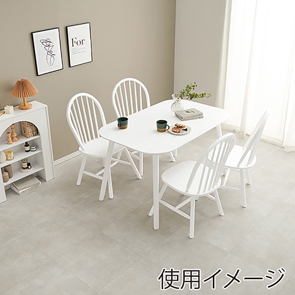 萩原 ウィンザーダイニング 5点セット 角型テーブル ホワイト BT-8626-24-WH-5S 1セット(ご注文単位1セット)【直送品】