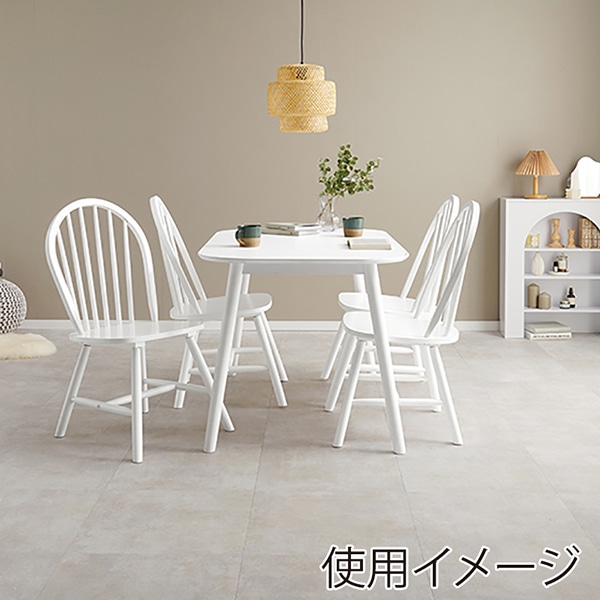 萩原 ウィンザーダイニング 5点セット 角型テーブル ホワイト BT-8626-24-WH-5S 1セット(ご注文単位1セット)【直送品】